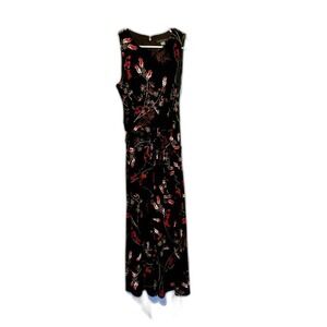 Tommy Hilfiger Black Floral Accents Romper / Jumpsuit Wide Leg‎ Stretchy Size 4
